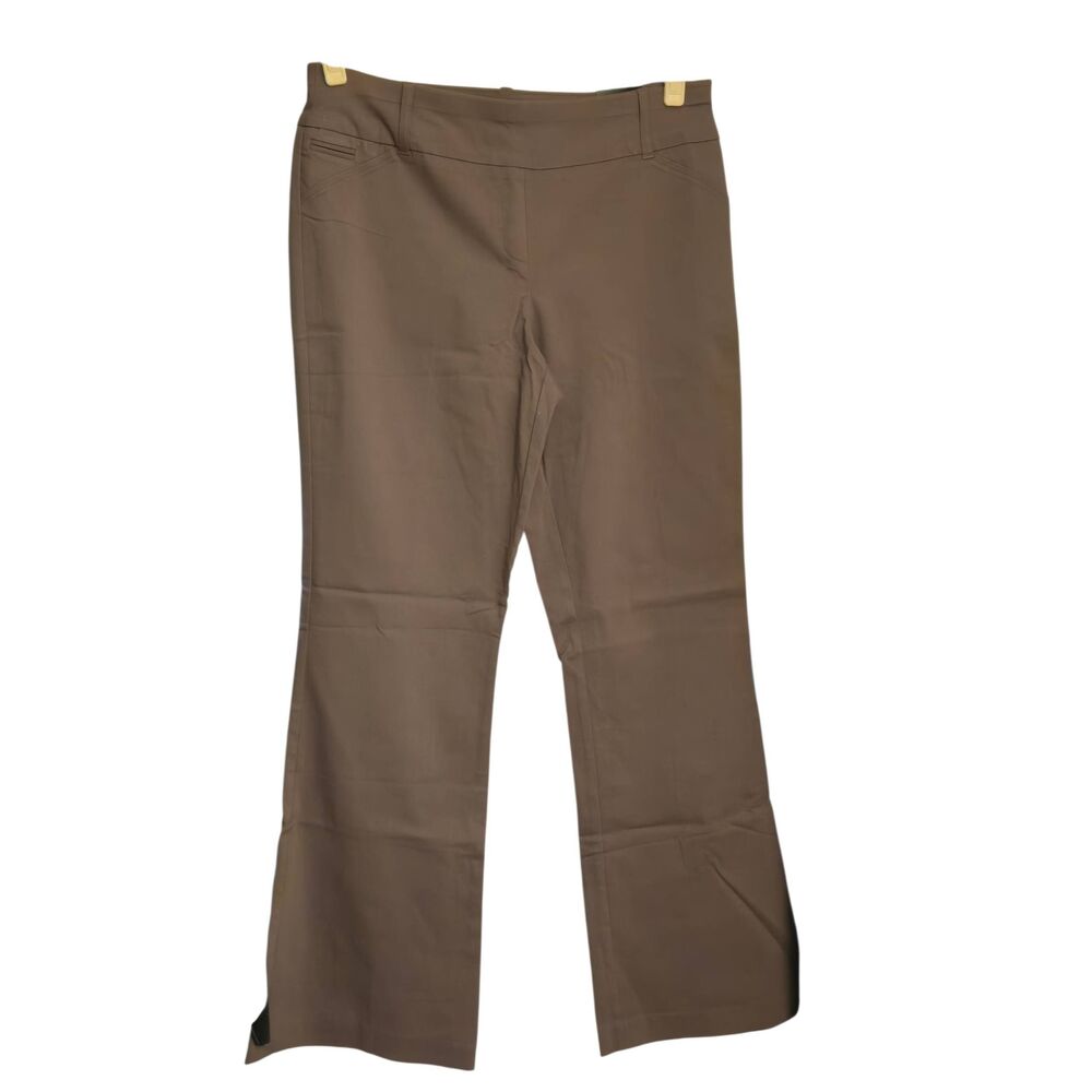 Style & Co Women's Size Large Brown Stretch Flare Leg Pants